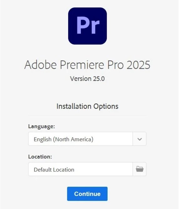 Hướng dẫn cài Adobe Premiere Pro 2025