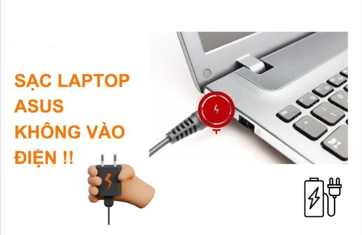 sạc laptop không vào điện